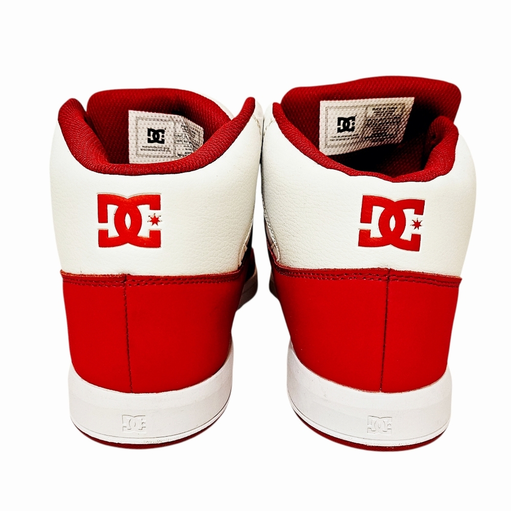 DC Cure Hi-Top Red and White Skate Sneakers ADYS400072 Men's Size 10.5 - Picture 3 of 10